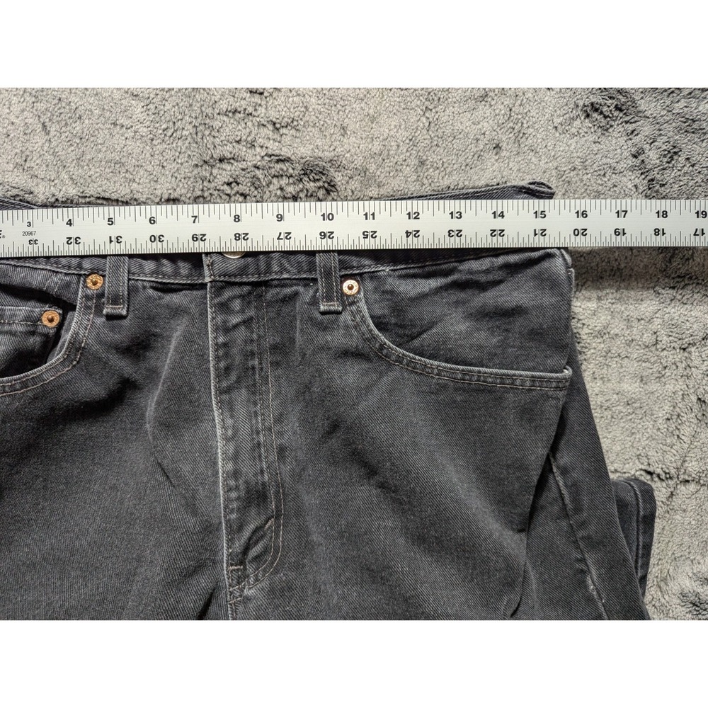 Vintage Levi's 550 Relaxed Fit Jeans Men's Size 34x36 Black Made In USA - Picture 5 of 14